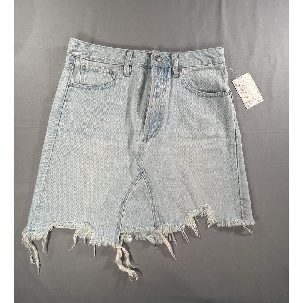 Skirt Free People Tidal Wave Denim women's 27 Small New‎